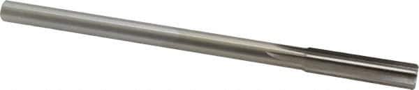 Alvord Polk - 7/16" High Speed Steel 6 Flute Chucking Reamer - Straight Flute, 0.373" Straight Shank, 1-3/4" Flute Length, 7" OAL - Apex Tool & Supply