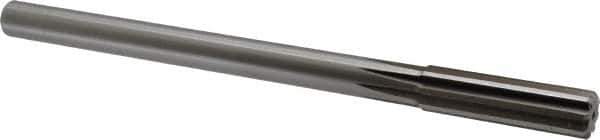 Alvord Polk - 41/64" High Speed Steel 8 Flute Chucking Reamer - Straight Flute, 9/16" Straight Shank, 2-1/4" Flute Length, 9" OAL - Apex Tool & Supply