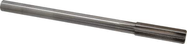Alvord Polk - 43/64" High Speed Steel 8 Flute Chucking Reamer - Straight Flute, 9/16" Straight Shank, 2-1/4" Flute Length, 9" OAL - Apex Tool & Supply