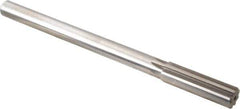 Alvord Polk - 47/64" High Speed Steel 8 Flute Chucking Reamer - Straight Flute, 5/8" Straight Shank, 2-1/2" Flute Length, 9-1/2" OAL - Apex Tool & Supply