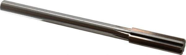 Alvord Polk - 51/64" High Speed Steel 8 Flute Chucking Reamer - Straight Flute, 5/8" Straight Shank, 2-1/2" Flute Length, 9-1/2" OAL - Apex Tool & Supply