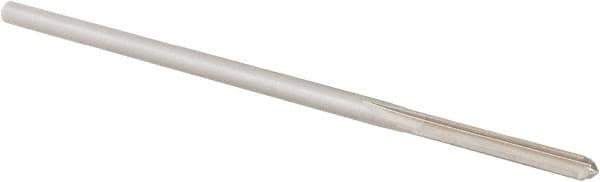 Alvord Polk - #24 High Speed Steel 4 Flute Chucking Reamer - Straight Flute, 0.146" Straight Shank, 1" Flute Length, 4" OAL - Apex Tool & Supply
