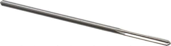 Alvord Polk - #25 High Speed Steel 4 Flute Chucking Reamer - Straight Flute, 0.143" Straight Shank, 1" Flute Length, 4" OAL - Apex Tool & Supply