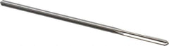 Alvord Polk - #25 High Speed Steel 4 Flute Chucking Reamer - Straight Flute, 0.143" Straight Shank, 1" Flute Length, 4" OAL - Apex Tool & Supply
