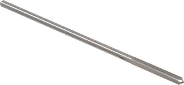 Alvord Polk - #27 High Speed Steel 4 Flute Chucking Reamer - Straight Flute, 0.135" Straight Shank, 1" Flute Length, 4" OAL - Apex Tool & Supply
