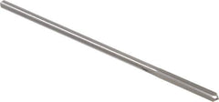 Alvord Polk - #27 High Speed Steel 4 Flute Chucking Reamer - Straight Flute, 0.135" Straight Shank, 1" Flute Length, 4" OAL - Apex Tool & Supply