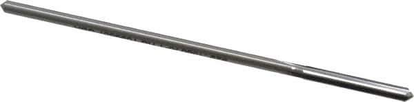 Alvord Polk - #29 High Speed Steel 4 Flute Chucking Reamer - Straight Flute, 0.1275" Straight Shank, 1" Flute Length, 4" OAL - Apex Tool & Supply