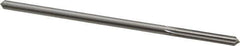 Alvord Polk - 3/16" High Speed Steel 6 Flute Chucking Reamer - Straight Flute, 0.1805" Straight Shank, 1-1/8" Flute Length, 4-1/2" OAL - Apex Tool & Supply