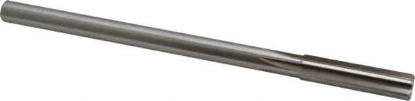 Alvord Polk - 1/2" High Speed Steel 6 Flute Chucking Reamer - Straight Flute, 0.4355" Straight Shank, 2" Flute Length, 8" OAL - Apex Tool & Supply