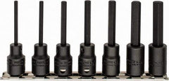 Proto - 7 Piece 3/8" Drive Inch Impact Hex Bit Socket Set - 1/8 to 3/8" Hex - Apex Tool & Supply