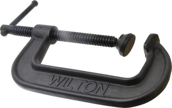 Wilton - Light-Duty 5" Max Opening, 2-1/2" Throat Depth, Ductile Iron Standard C-Clamp - 2,250 Lb Capacity, 0" Min Opening, Standard Throat Depth - Apex Tool & Supply