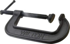 Wilton - Light-Duty 5" Max Opening, 2-1/2" Throat Depth, Ductile Iron Standard C-Clamp - 2,250 Lb Capacity, 0" Min Opening, Standard Throat Depth - Apex Tool & Supply