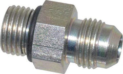 Eaton - 3/8" Tube OD, 37° Steel Flared Tube Straight Thread Connector - 3/8 ORB, Flared to Male SAE O-Ring Ends - Apex Tool & Supply