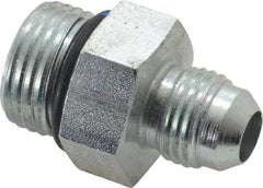 Eaton - 3/8" Tube OD, 37° Steel Flared Tube Straight Thread Connector - 1/2 ORB, Flared to Male SAE O-Ring Ends - Apex Tool & Supply