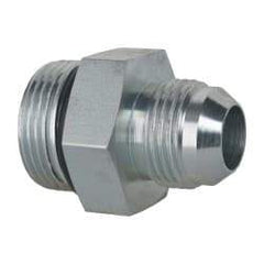 Eaton - 3/4" Tube OD, 37° Steel Flared Tube Straight Thread Connector - 1 ORB, Flared to Male SAE O-Ring Ends - Apex Tool & Supply