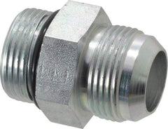 Eaton - 1" Tube OD, 37° Steel Flared Tube Straight Thread Connector - 1 ORB, Flared to Male SAE O-Ring Ends - Apex Tool & Supply