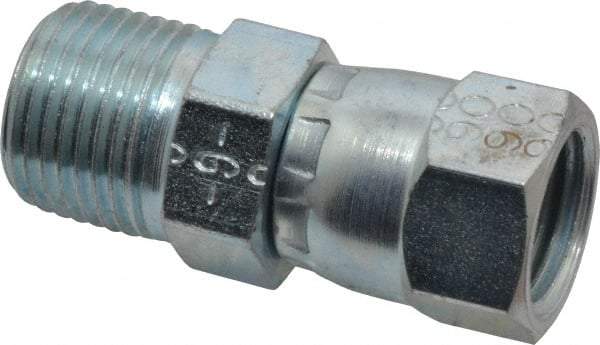 Eaton - 3/8" Tube OD, 37° Steel Flared Tube Female JIC 37° Swivel to Male Pipe Adapter - 3/8 NPT - Apex Tool & Supply