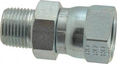 Eaton - 1/2" Tube OD, 37° Steel Flared Tube Female JIC 37° Swivel to Male Pipe Adapter - 3/8 NPT - Apex Tool & Supply