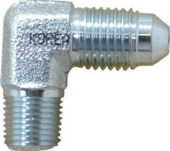 Eaton - 1/4" Tube OD, 37° Steel Flared Tube Male Elbow - 1/8 NPT, Flare x MNPT Ends - Apex Tool & Supply