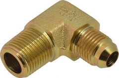 Eaton - 3/8" Tube OD, 37° Steel Flared Tube Male Elbow - 3/8 NPT, Flare x MNPT Ends - Apex Tool & Supply