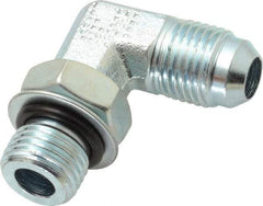 Eaton - 3/8" Tube OD, 37° Steel Flared Tube Straight Thread Elbow - 3/8 ORB, Flared to Male SAE O-Ring Ends - Apex Tool & Supply