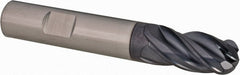 SGS - 9/16" Diam, 1-1/8" LOC, 4 Flute Solid Carbide Ball End Mill - Apex Tool & Supply