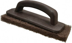 3M - 10" Long x 4.63" Wide x 1/2" Thick Hand Block with Cleansing Pad - Medium-Duty, Brown - Apex Tool & Supply