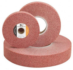 Standard Abrasives - 6" Diam, 1/2" Face Width, 1" Center Hole, Medium Grade, Aluminum Oxide Deburring Wheel - Convolute, Medium Density 5 Grade, 6,000 RPM - Apex Tool & Supply