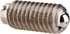 Gibraltar - M6x1.0, 3.5mm Ball Diam, 14mm Body Length, 1mm Max Ball Reach, Threaded Ball Plunger - Stainless Steel Body, Stainless Steel Ball, 6.29 Lb Initial End Force, 9 Lb Final End Force - Apex Tool & Supply