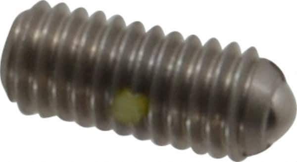 Gibraltar - M6x1.0, 3.5mm Ball Diam, 14mm Body Length, 1mm Max Ball Reach, Threaded Ball Plunger - Stainless Steel Body, Stainless Steel Ball, 6.29 Lb Initial End Force, 9 Lb Final End Force, Locking Element - Apex Tool & Supply