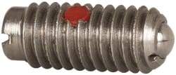 Gibraltar - M6x1.0, 3.5mm Ball Diam, 14mm Body Length, 1mm Max Ball Reach, Threaded Ball Plunger - Stainless Steel Body, Stainless Steel Ball, 0.45 Lb Initial End Force, 1.35 Lb Final End Force, Locking Element - Apex Tool & Supply