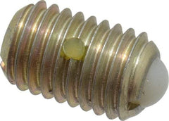 Gibraltar - 5/8-11, 0.375" Ball Diam, 0.984" Body Length, 0.096" Max Ball Reach, Threaded Ball Plunger - Steel Body, Nylon Ball, 7 Lb Initial End Force, 50 Lb Final End Force, Locking Element - Apex Tool & Supply