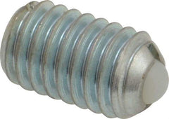 Gibraltar - 3/8-16, 0.188" Ball Diam, 0.625" Body Length, 0.048" Max Ball Reach, Threaded Ball Plunger - Steel Body, Nylon Ball, 2.5 Lb Initial End Force, 5 Lb Final End Force - Apex Tool & Supply