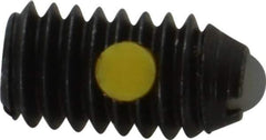 Gibraltar - 5/16-18, 0.156" Ball Diam, 0.578" Body Length, 0.04" Max Ball Reach, Threaded Ball Plunger - Steel Body, Nylon Ball, 4 Lb Initial End Force, 9 Lb Final End Force, Locking Element - Apex Tool & Supply