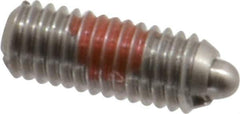 Gibraltar - 10-32, 3/4" Thread Length, 1/8" Plunger Projection, Stainless Steel Threaded Spring Plunger - 0.092" Max Plunger Diam, 3/4" Plunger Length, 2.9 Lb Init End Force, 11.1 Lb Final End Force, 0.0625" Hex - Apex Tool & Supply