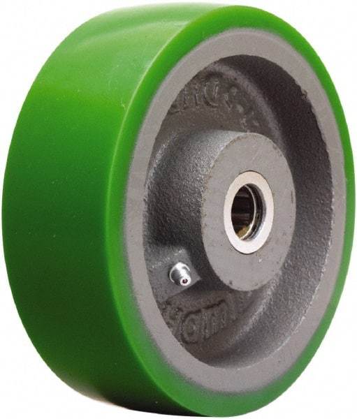 Hamilton - 6 Inch Diameter x 2 Inch Wide, Polyurethane on Cast Iron Caster Wheel - 1,200 Lb. Capacity, 2-1/4 Inch Hub Length, 1-3/16 Inch Axle Diameter, Plain Bore Bearing - Apex Tool & Supply