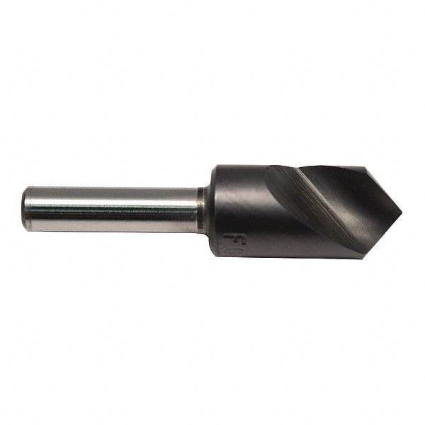 M.A. Ford - 1/2" Head Diam, 1/4" Shank Diam, 1 Flute 100° High Speed Steel Countersink - Apex Tool & Supply