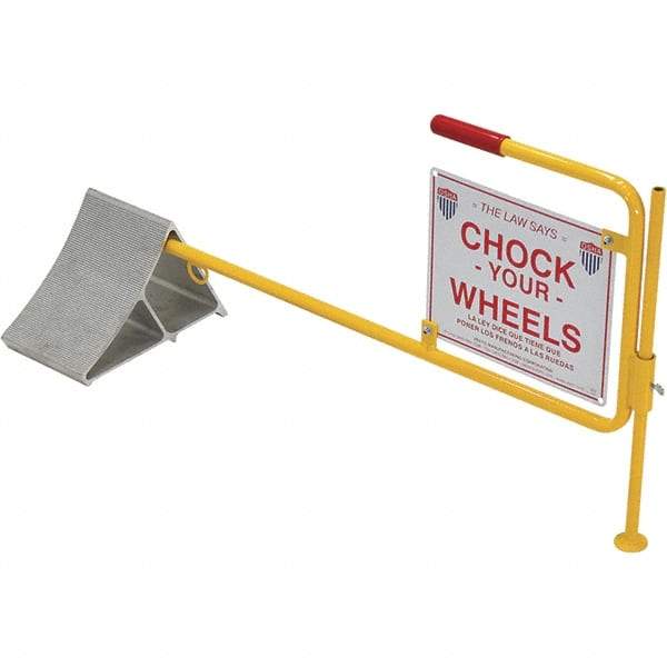Vestil - 40-1/8" Wide x 20-1/4" High x 11-7/8" Deep, Aluminum Wheel Chock - Apex Tool & Supply