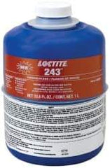 Loctite - 1,000 mL Bottle, Blue, Medium Strength Liquid Threadlocker - Series 243, 24 Hour Full Cure Time, Hand Tool Removal - Apex Tool & Supply