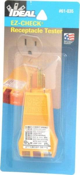 Ideal - 120 VAC Max Voltage, Receptacle Tester - Apex Tool & Supply