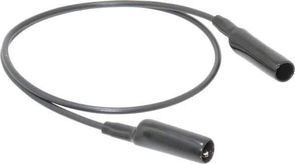 Pomona - Black Electrical Test Equipment Patch Cord - Use with Alligators Test Clips - Apex Tool & Supply