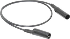 Pomona - Black Electrical Test Equipment Patch Cord - Use with Alligators Test Clips - Apex Tool & Supply