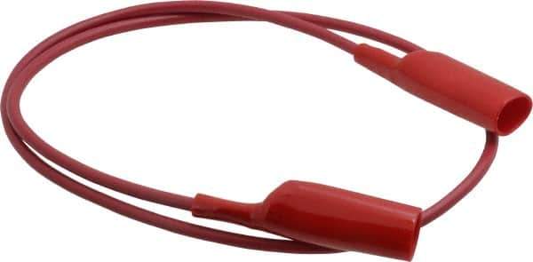 Pomona - Red Electrical Test Equipment Patch Cord - Use with Alligators Test Clips - Apex Tool & Supply