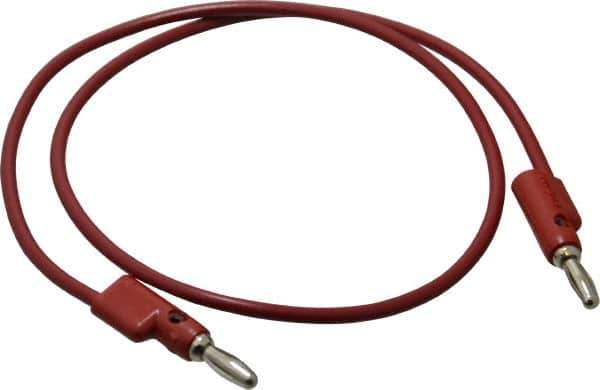 Pomona - Red Electrical Test Equipment Leads - Use with Stacking Banana Plugs - Apex Tool & Supply