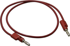 Pomona - Red Electrical Test Equipment Leads - Use with Stacking Banana Plugs - Apex Tool & Supply