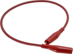 Pomona - Red Electrical Test Equipment Patch Cord - Use with Minigators, Test Clips - Apex Tool & Supply