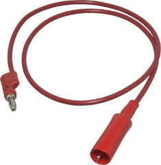 Pomona - Red Electrical Test Equipment Clip - Use with 0.300" Terminal, Banana Plugs - Apex Tool & Supply