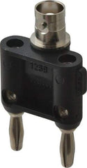 Pomona - Black Electrical Test Equipment Adapter - Use with Female BNC to Double Banana Plugs - Apex Tool & Supply