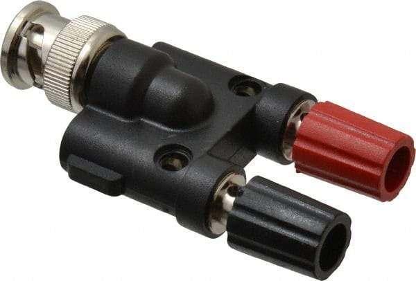 Pomona - Black Electrical Test Equipment Adapter - Use with Male BNC to Double Binding Posts - Apex Tool & Supply