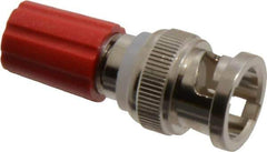 Pomona - Red Electrical Test Equipment Adapter - Use with Male BNC to Single Binding Posts - Apex Tool & Supply